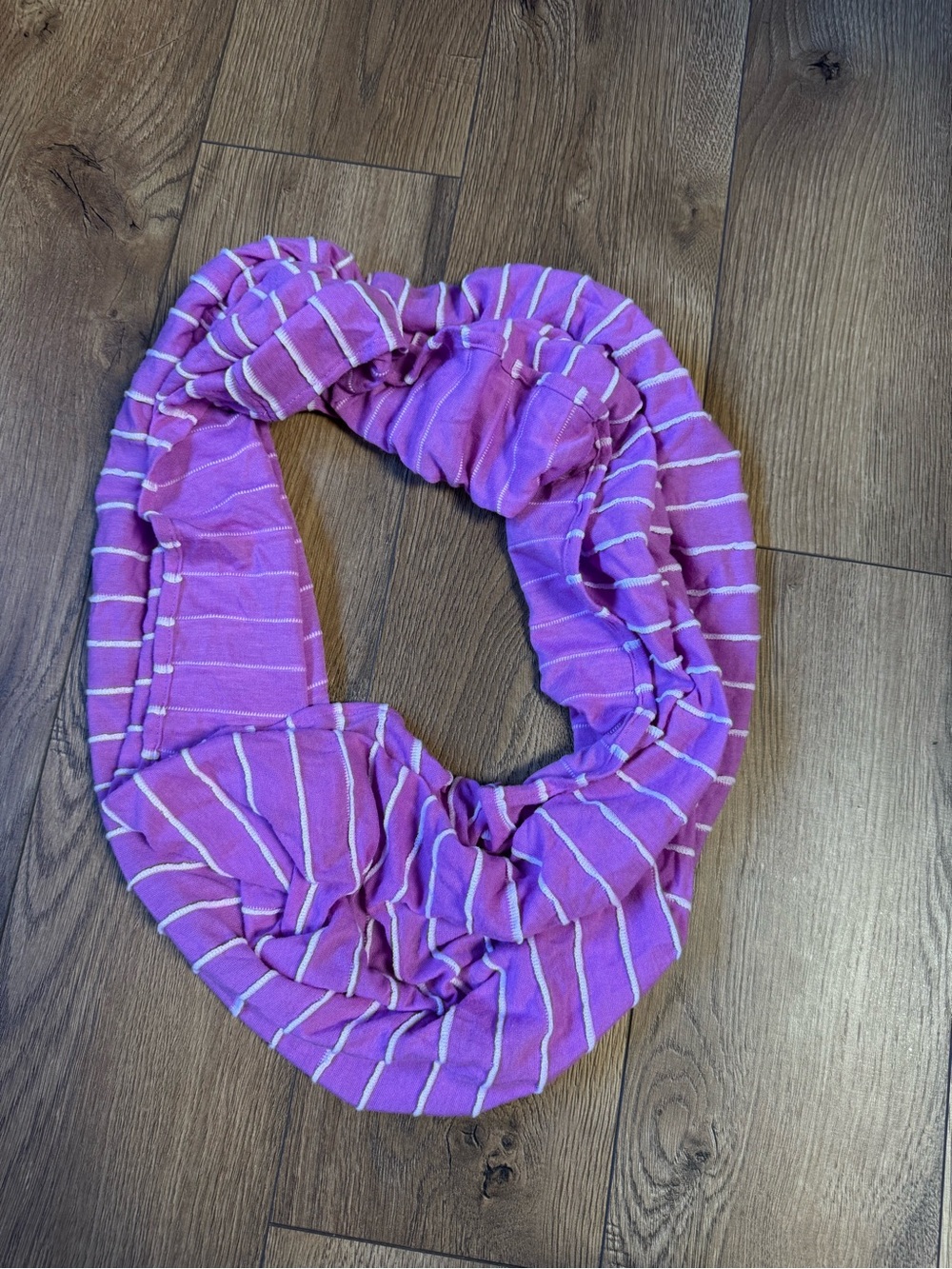 Striped purple Infinity Scarf